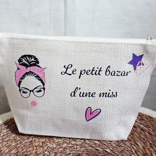 Trousse Naturelle "Le petit bazar d'une miss"