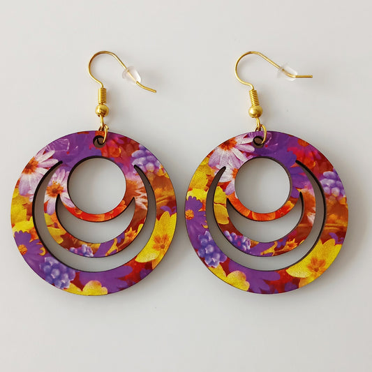 Boucle d'oreilles Galaxy "Explosion de fleurs"