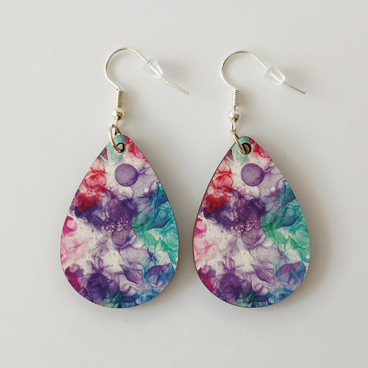 Boucle d'oreilles larme "Colorée"