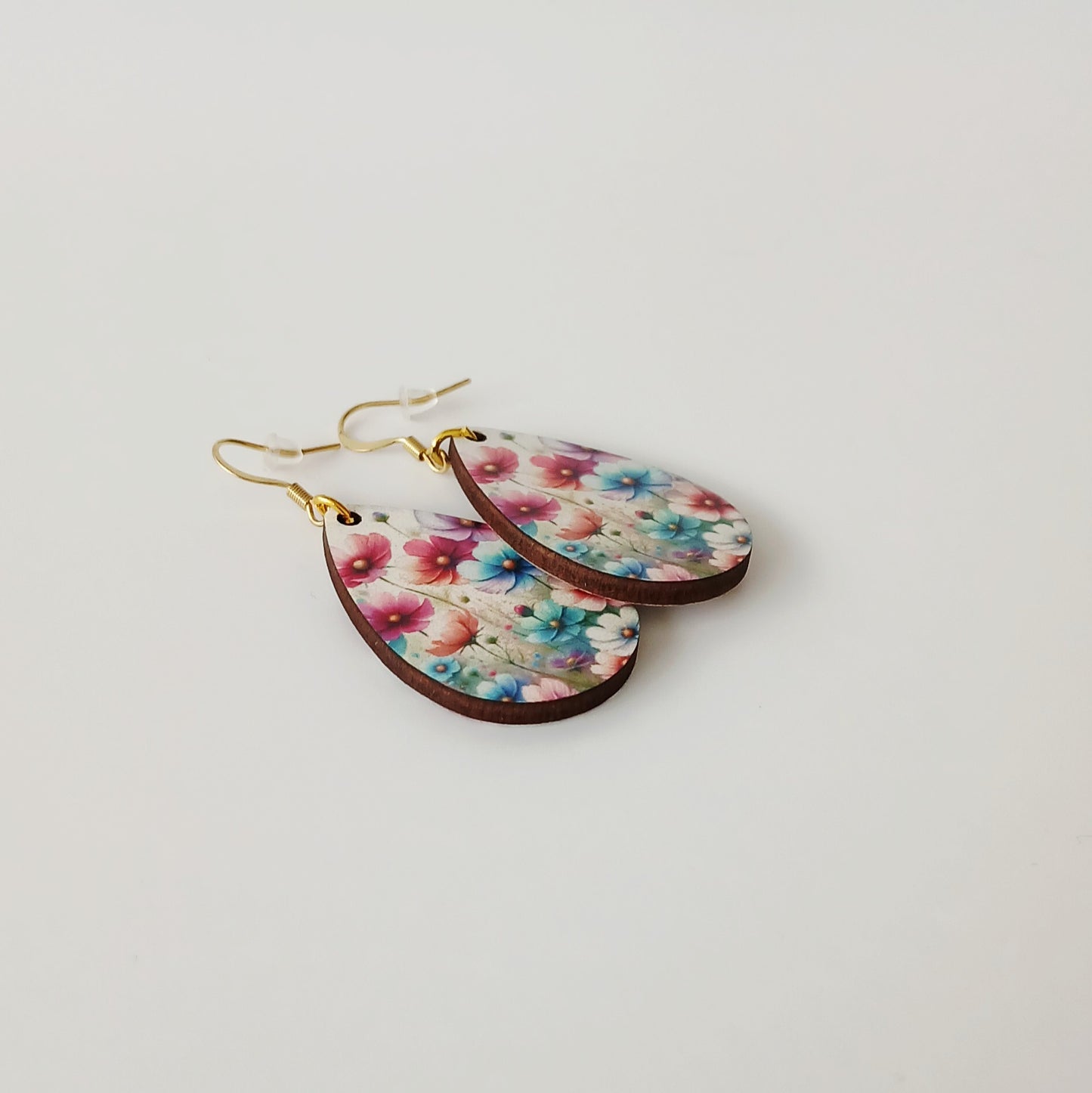 Boucle d'oreilles larme "Fleurs"