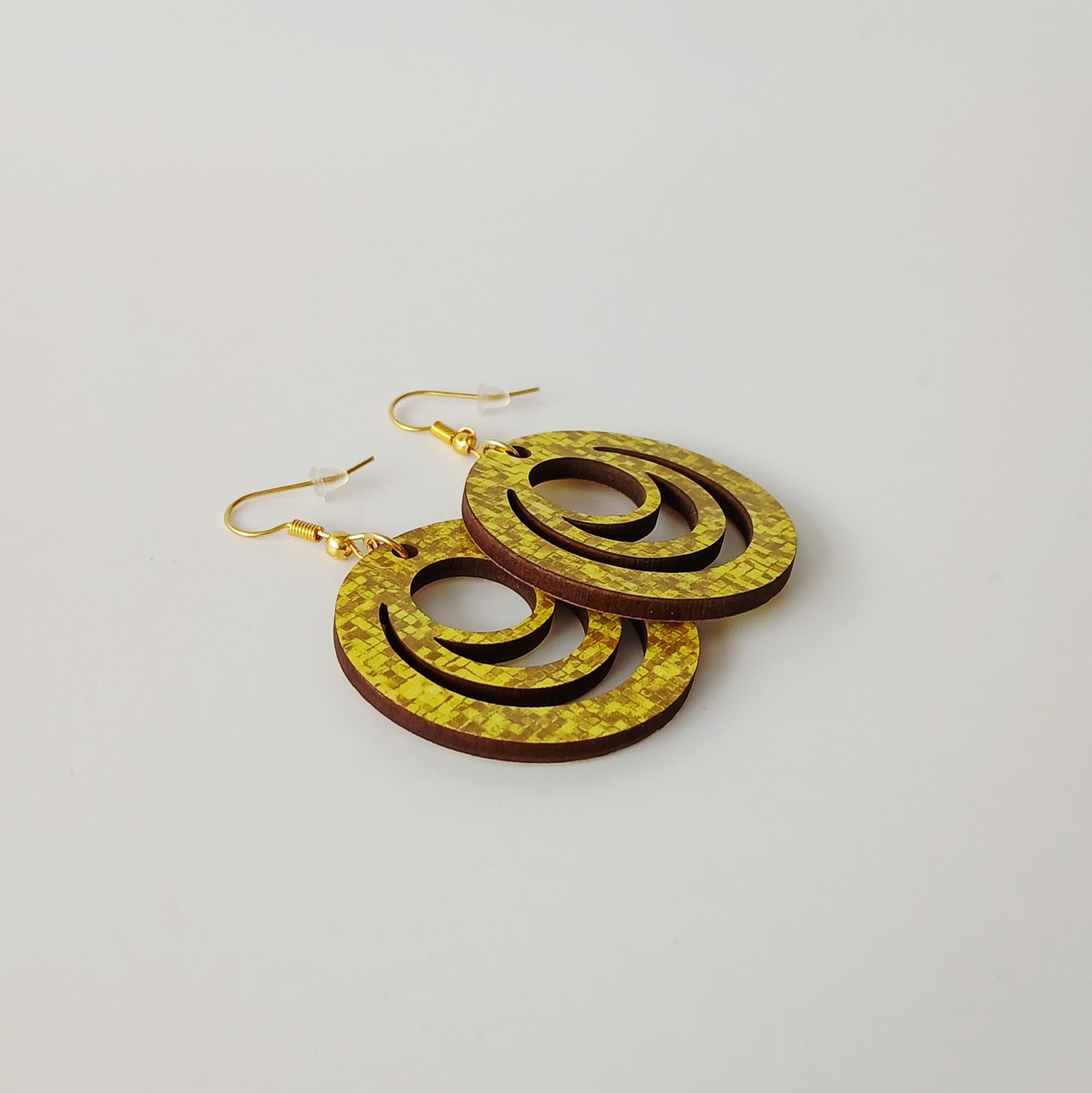 Boucle d'oreilles Galaxy "Jaune moucheté"