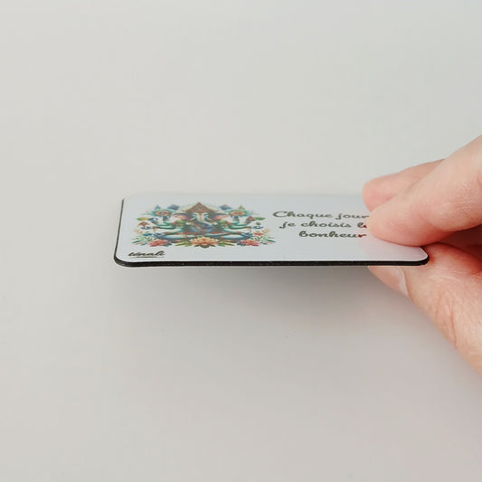 Aimant Zen "Chaque jour je choisis le bonheur"