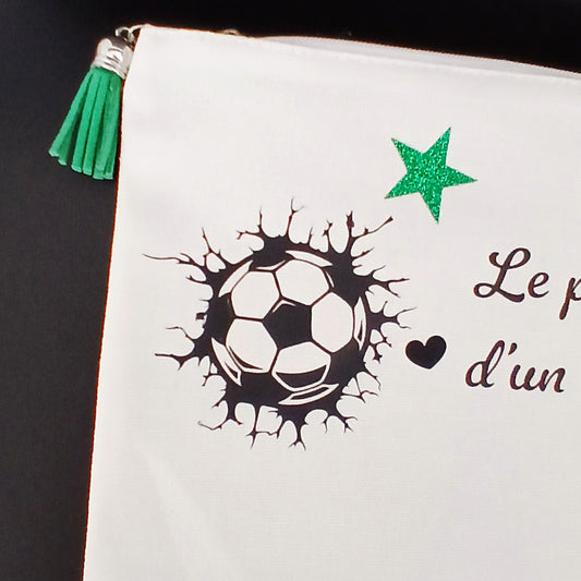 Trousse sublimée "le petit bazar d'un champion " avec Ballon de foot.