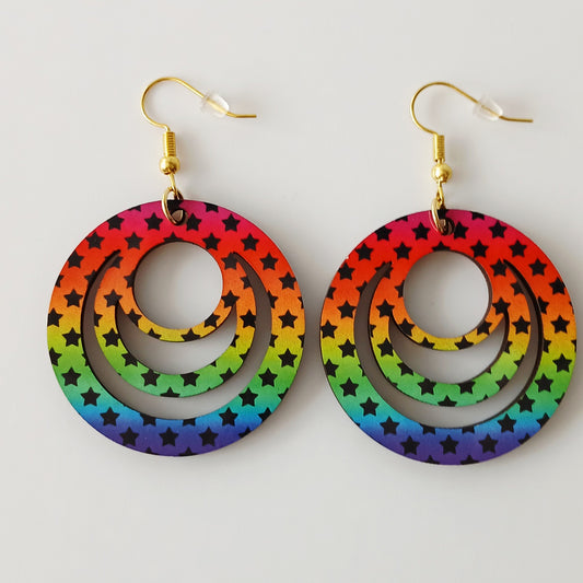 Boucle d'oreilles Galaxy "Arc-en-ciel"