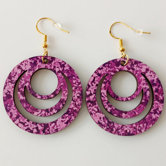 Boucle d'oreilles Galaxy "Rose moucheté"