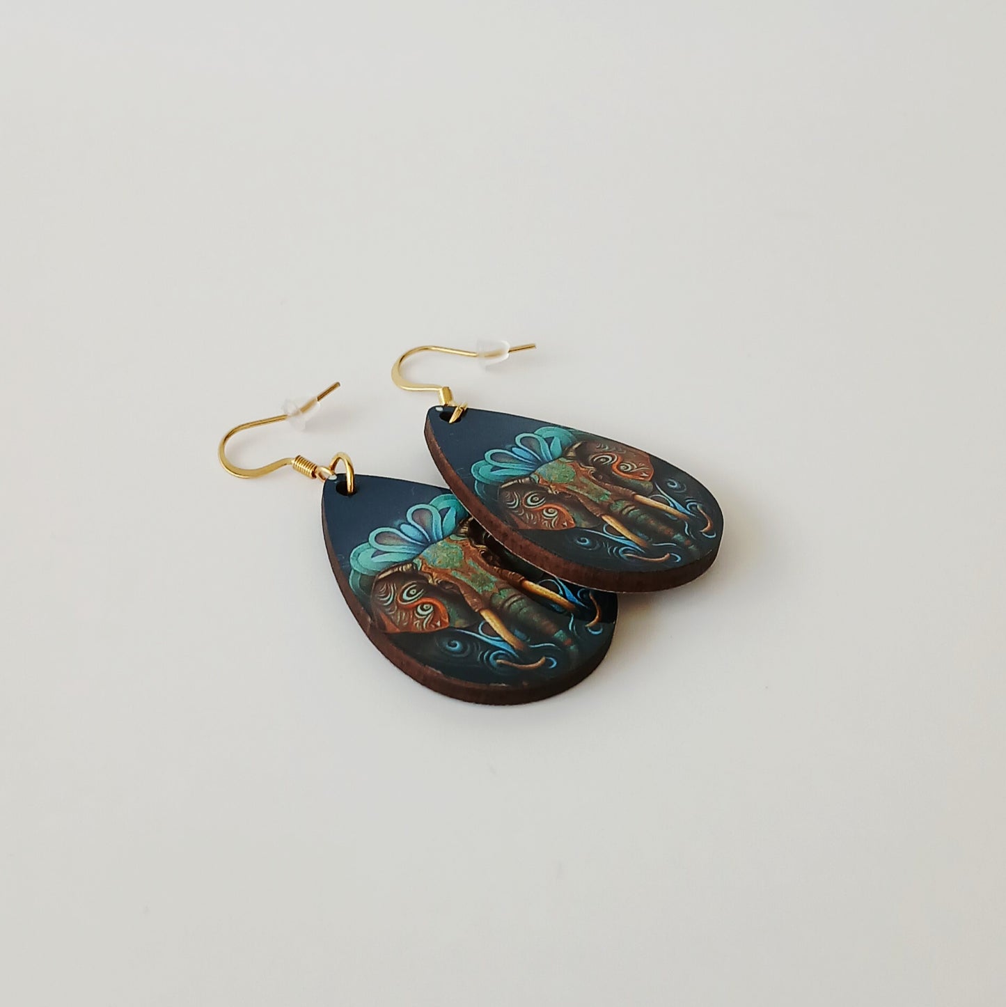 Boucle d'oreilles larme "éléphant"
