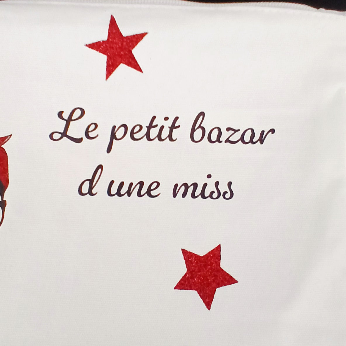 Trousse "Le petit bazar d'une miss" rouge