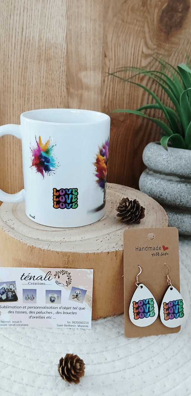 Box S : Tasse + Boucle d'oreilles "Van" 