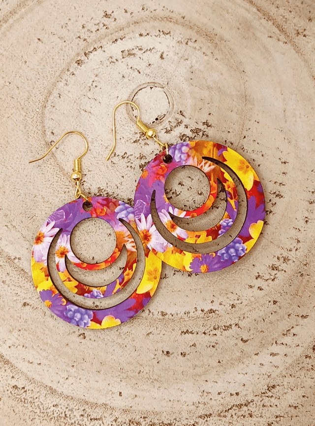 Boucle d'oreilles Galaxy "floral"