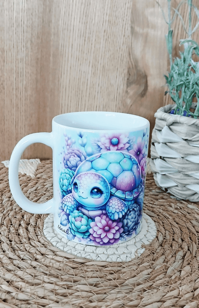 Tasse sublimée "Princesse avec tortue"