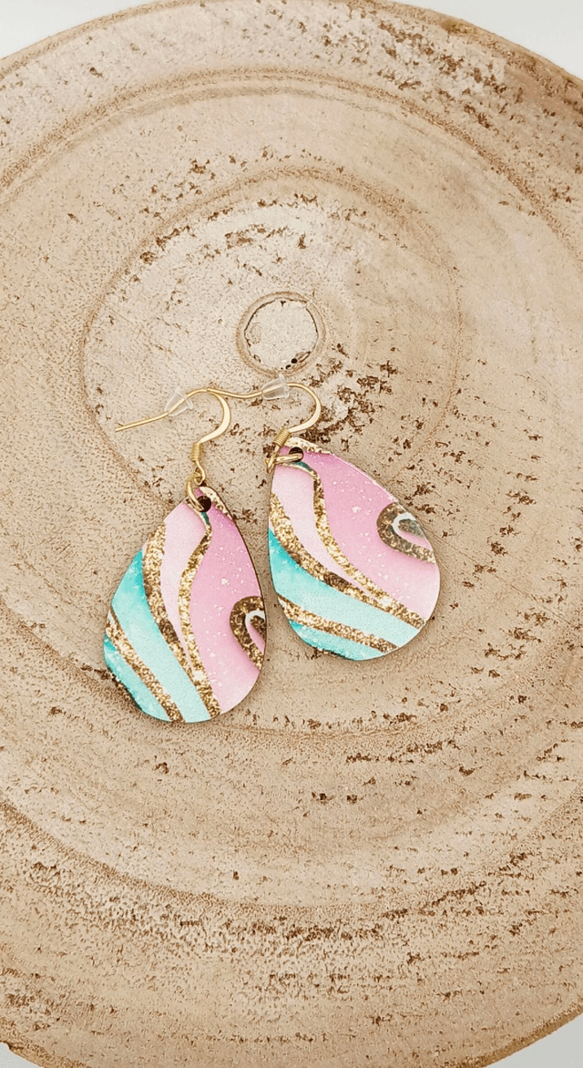 Boucle d'oreilles larme sublimée strass 