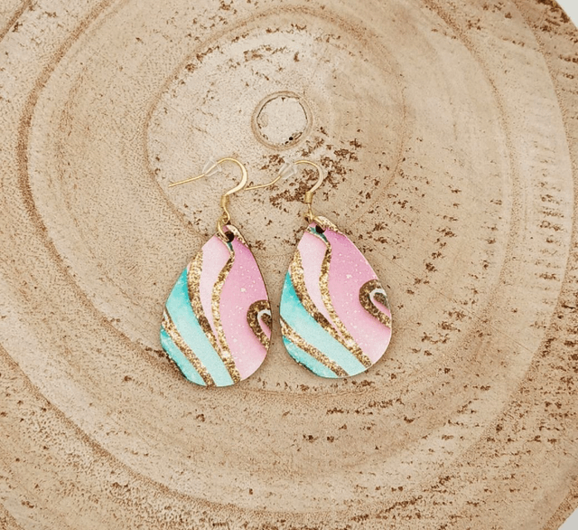Boucle d'oreilles larme sublimée strass 