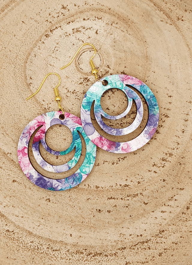 Boucle d'oreilles Galaxy "trio de couleurs"