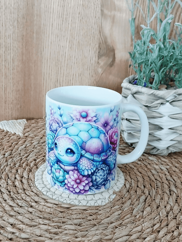 Tasse sublimée &quot;Princesse avec tortue&quot;