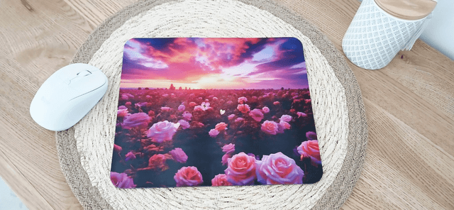Tapis de souris &quot;Paysage avec des roses&quot;  