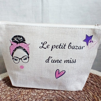 Trousse Naturelle "Le petit bazar d'une miss"