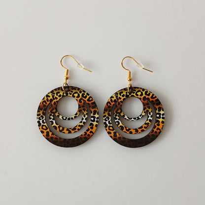 Boucle d'oreilles Galaxy "Imprimé Panthère"