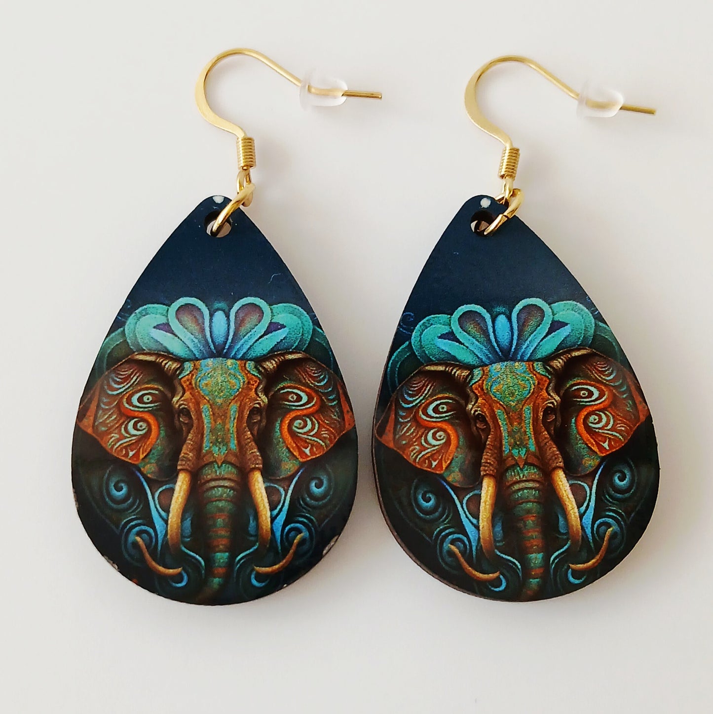 Boucle d'oreilles larme "éléphant"