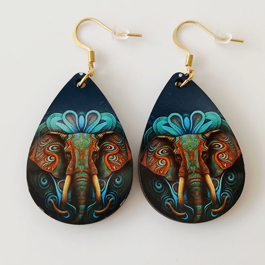 Boucle d'oreilles larme "éléphant"