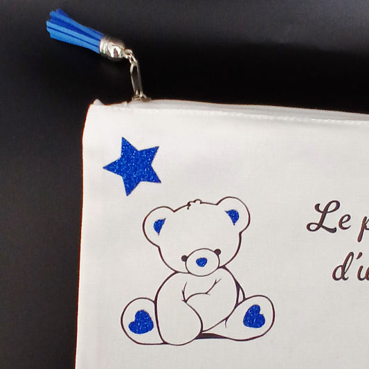 Trousse sublimée "le petit bazar d'un prince " avec Ourson.