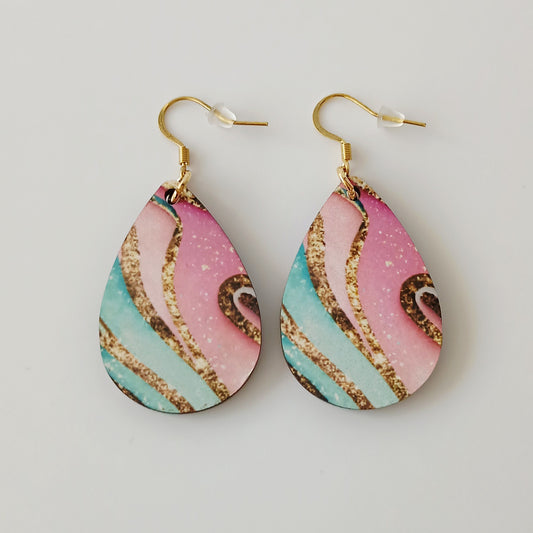 Boucle d'oreilles larme "Strass"