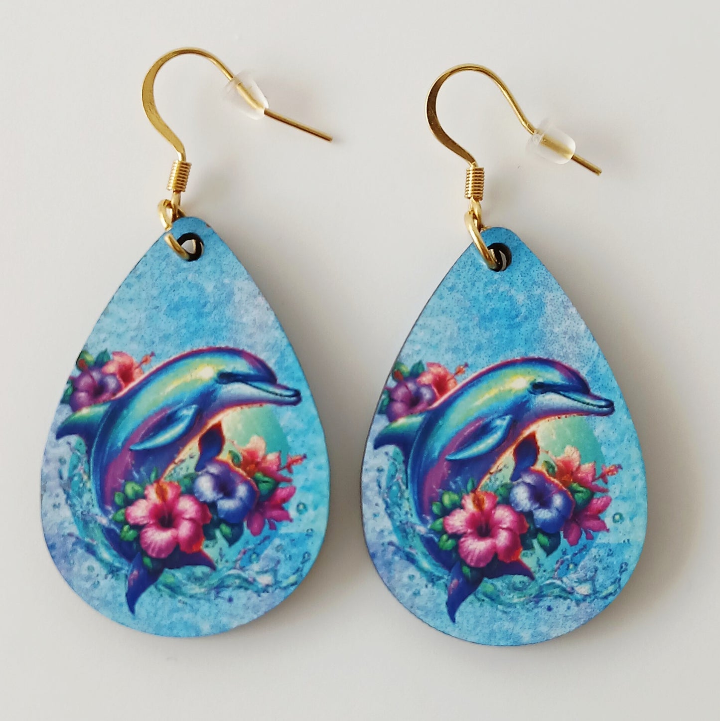 Boucle d'oreilles  larme "Dauphin"