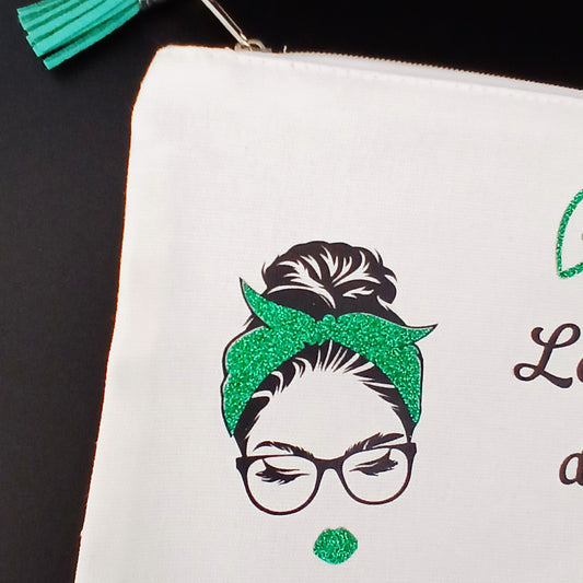 Trousse "Le petit bazar d'une miss" vert