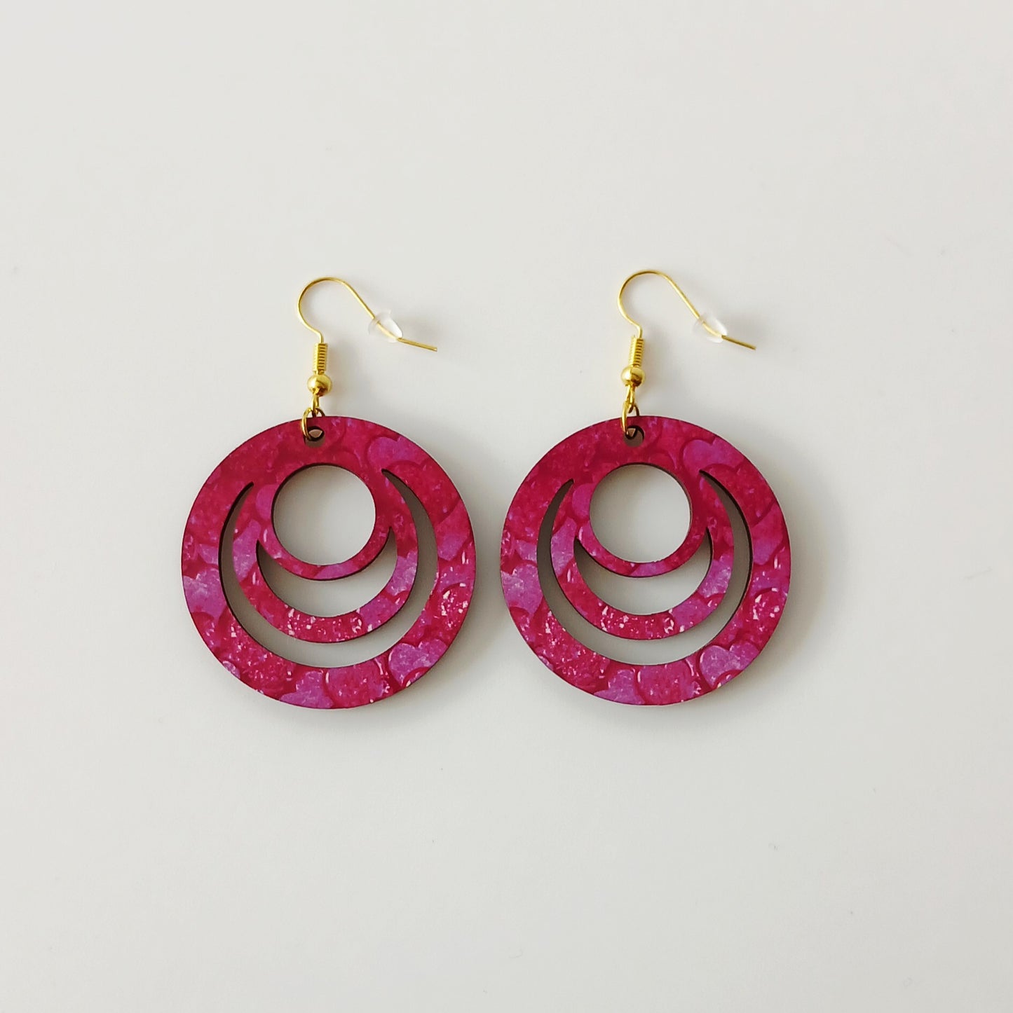 Boucle d'oreilles Galaxy "Rose petit coeur"