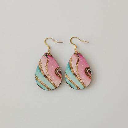Boucle d'oreilles larme "Strass"