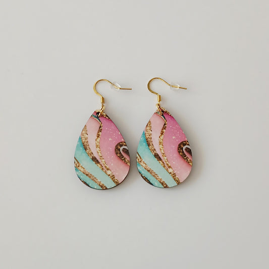 Boucle d'oreilles larme "Strass"
