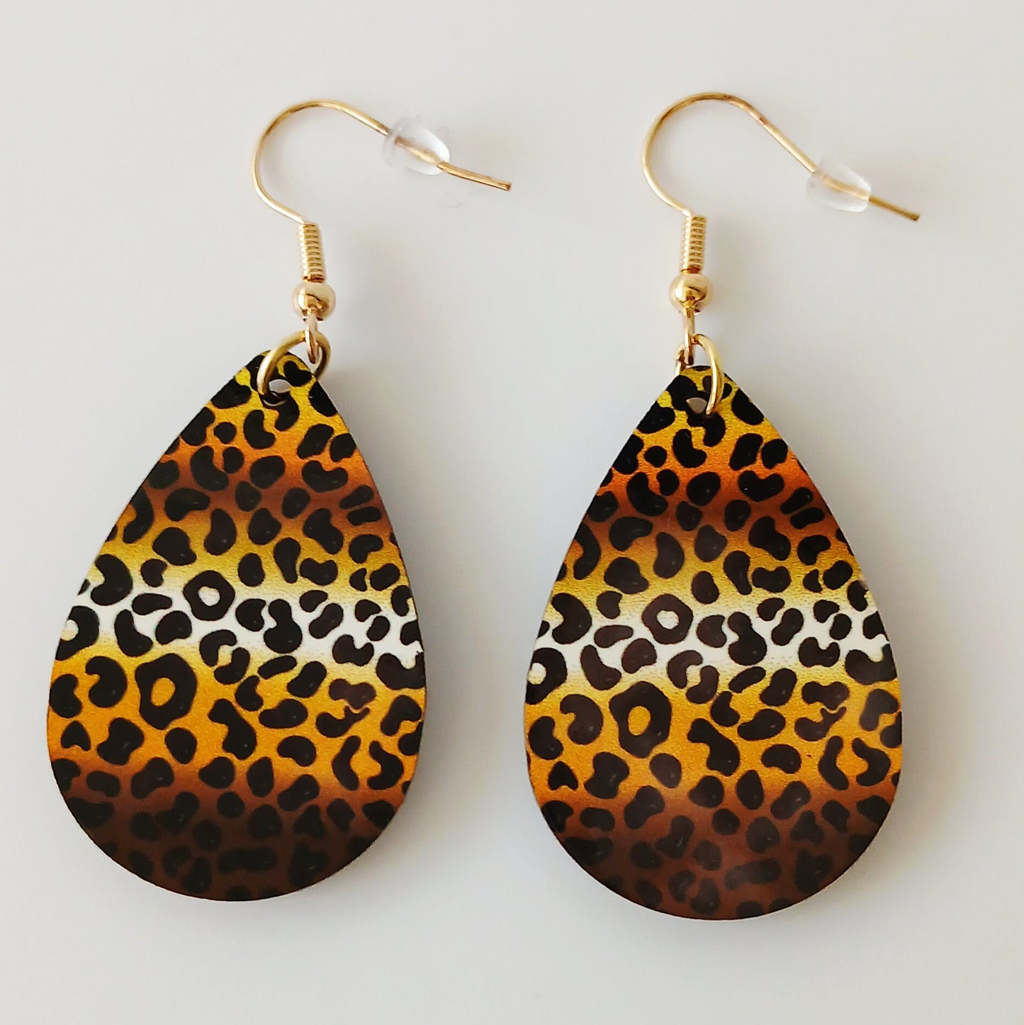 Boucle d'oreilles larme "imprimé Panthère"