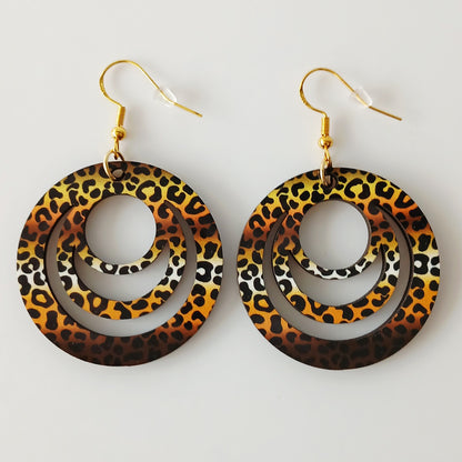 Boucle d'oreilles Galaxy "Imprimé Panthère"