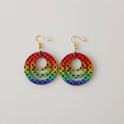 Boucle d'oreilles Galaxy "Arc-en-ciel"