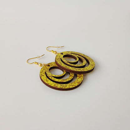Boucle d'oreilles Galaxy "Jaune moucheté"