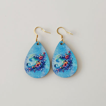 Boucle d'oreilles  larme "Dauphin"
