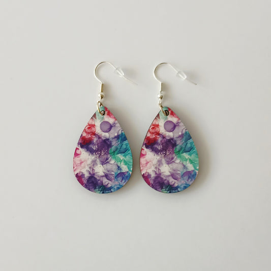 Boucle d'oreilles  larme "Colorée"