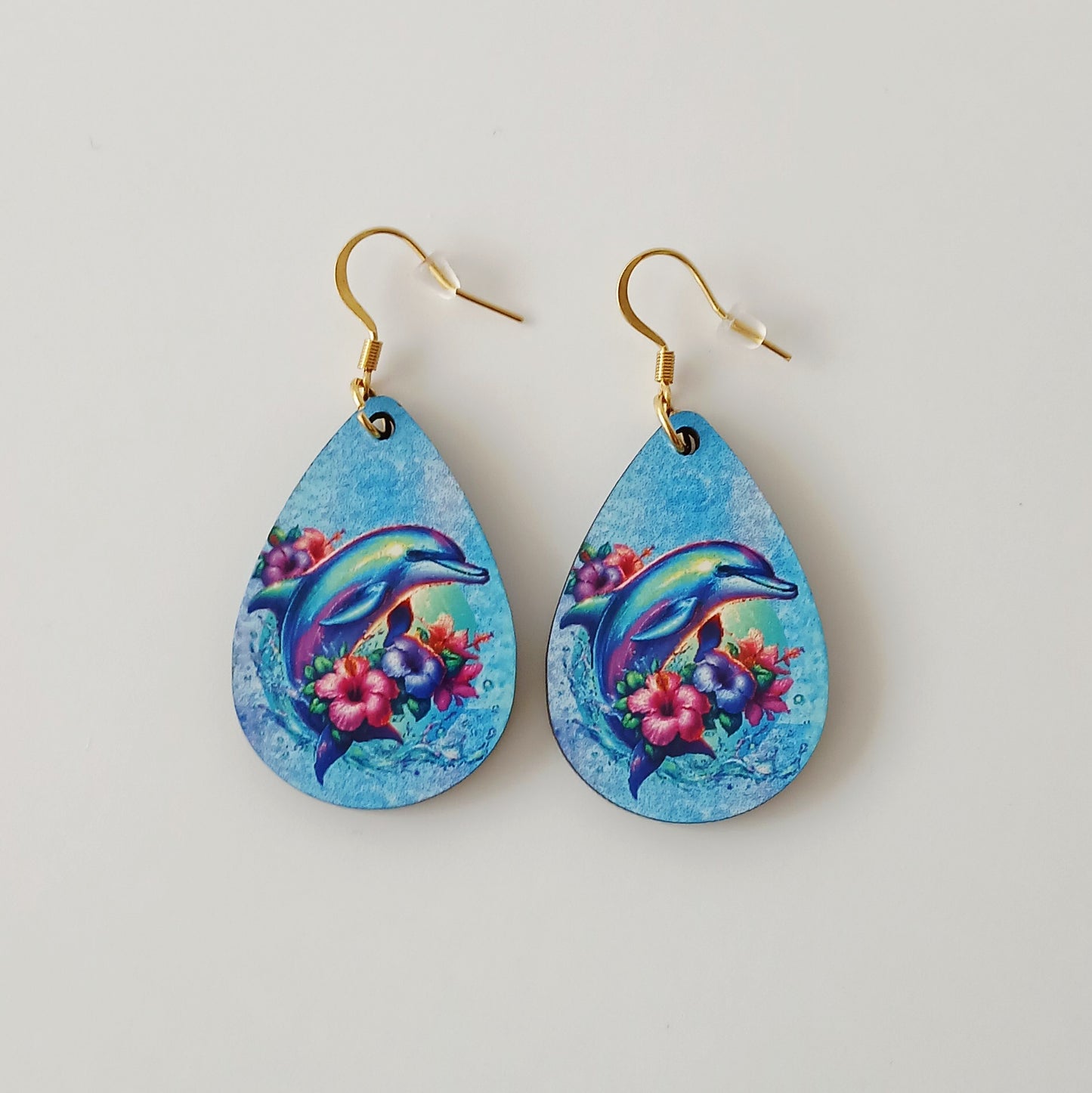 Boucle d'oreilles  larme "Dauphin"