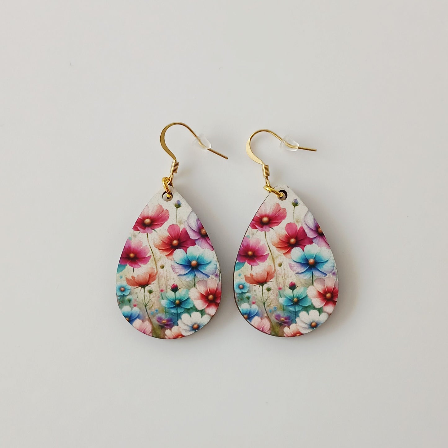 Boucle d'oreilles  larme "Fleurs"