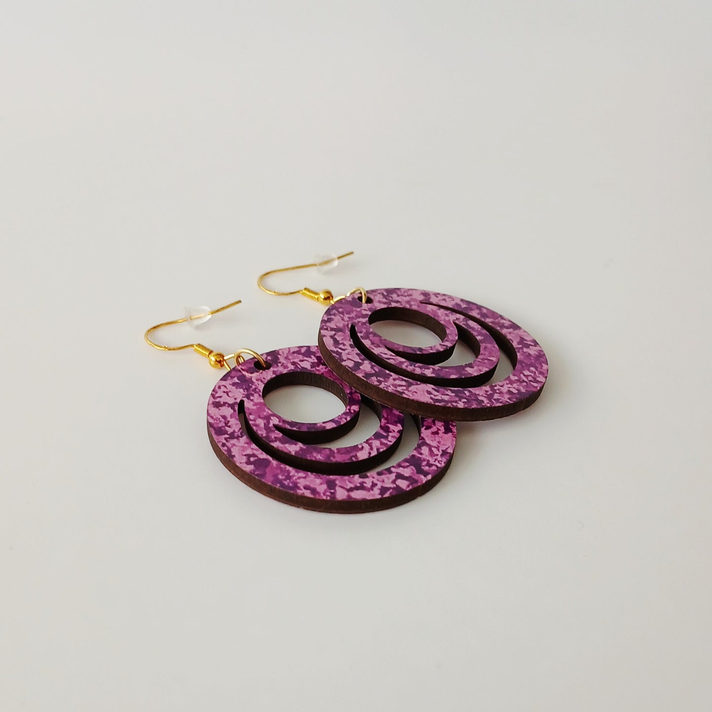Boucle d'oreilles Galaxy "Rose moucheté"