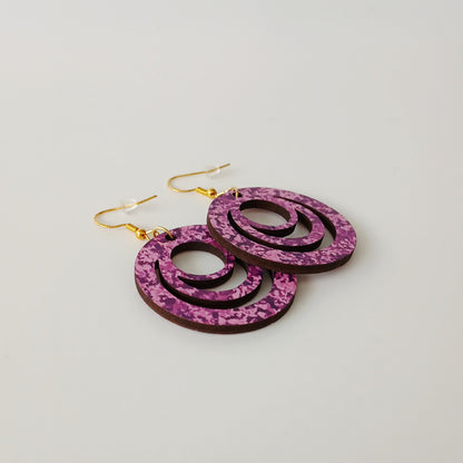Boucle d'oreilles Galaxy "Rose moucheté"