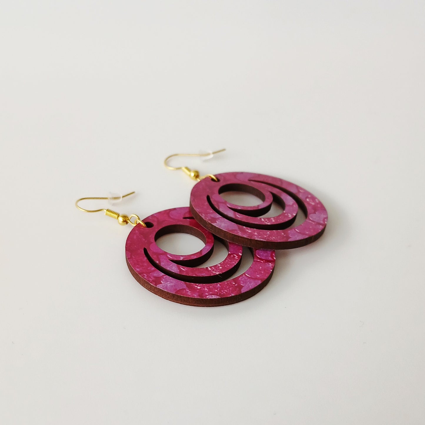 Boucle d'oreilles Galaxy "Rose petit coeur"