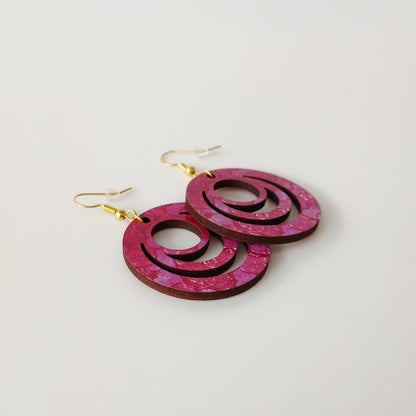 Boucle d'oreilles Galaxy "Rose petit coeur"