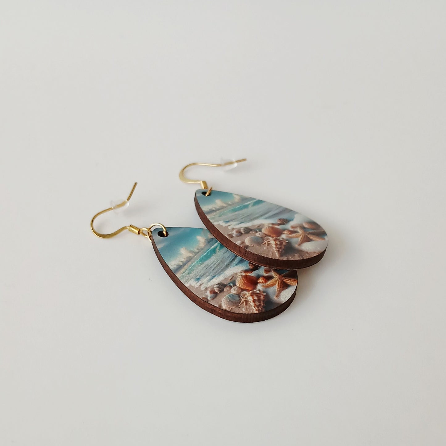 Boucle d'oreilles  larme "Coquillages"