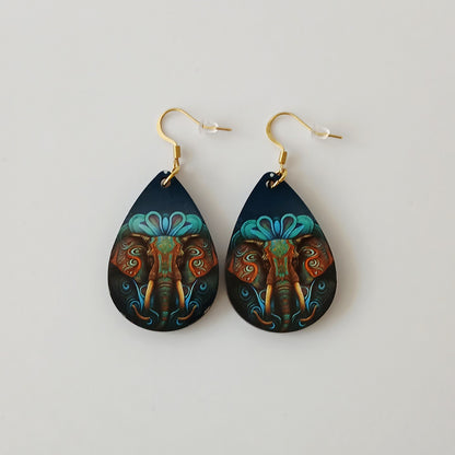 Boucle d'oreilles larme "éléphant"