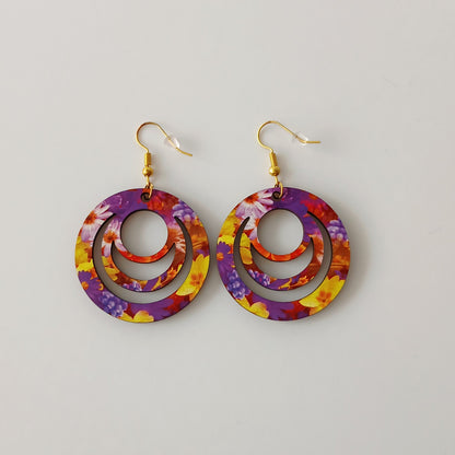 Boucle d'oreilles Galaxy "Explosion de fleurs"