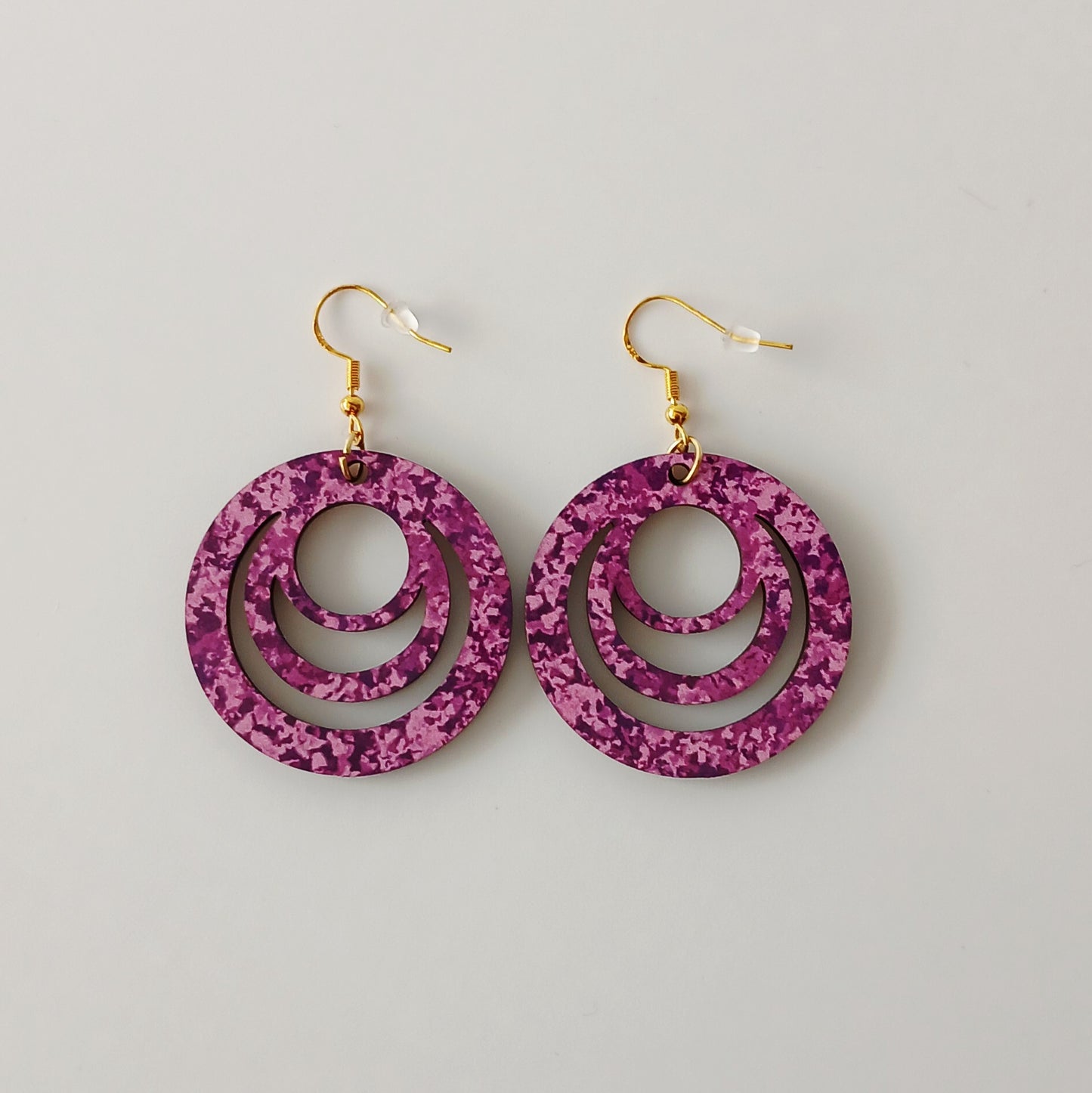 Boucle d'oreilles Galaxy "Rose moucheté"