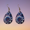 Boucle d'oreilles larmes image fleurs