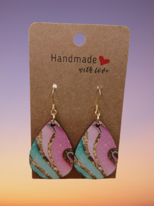 Boucle d'oreilles larmes strass