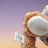 Peluche singe avec image Tigre