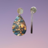 Boucle d'oreilles larmes image holographique or